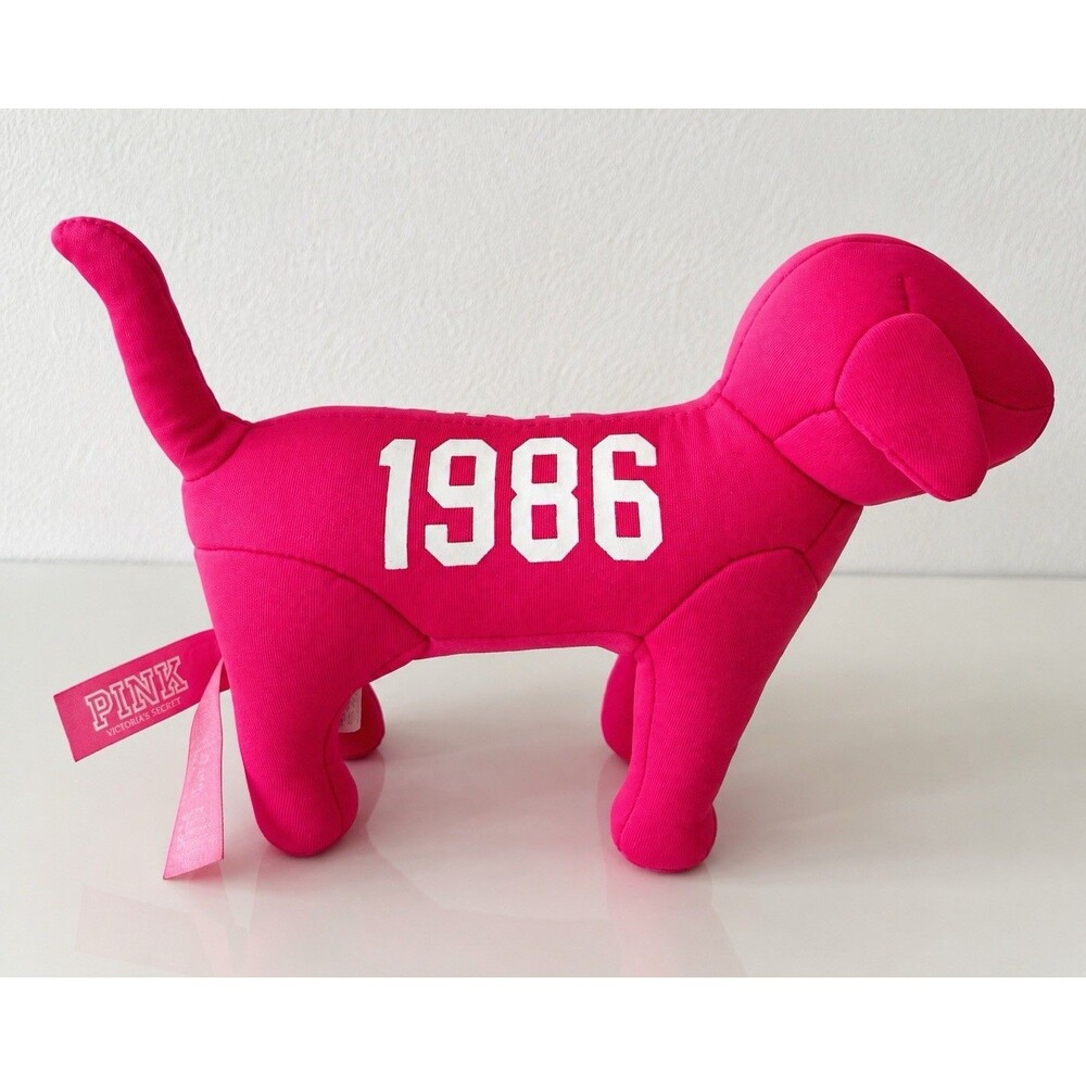 Victoria’s Secret PINK 1986 Pink Plush Dog Collectible NWT Style Decor